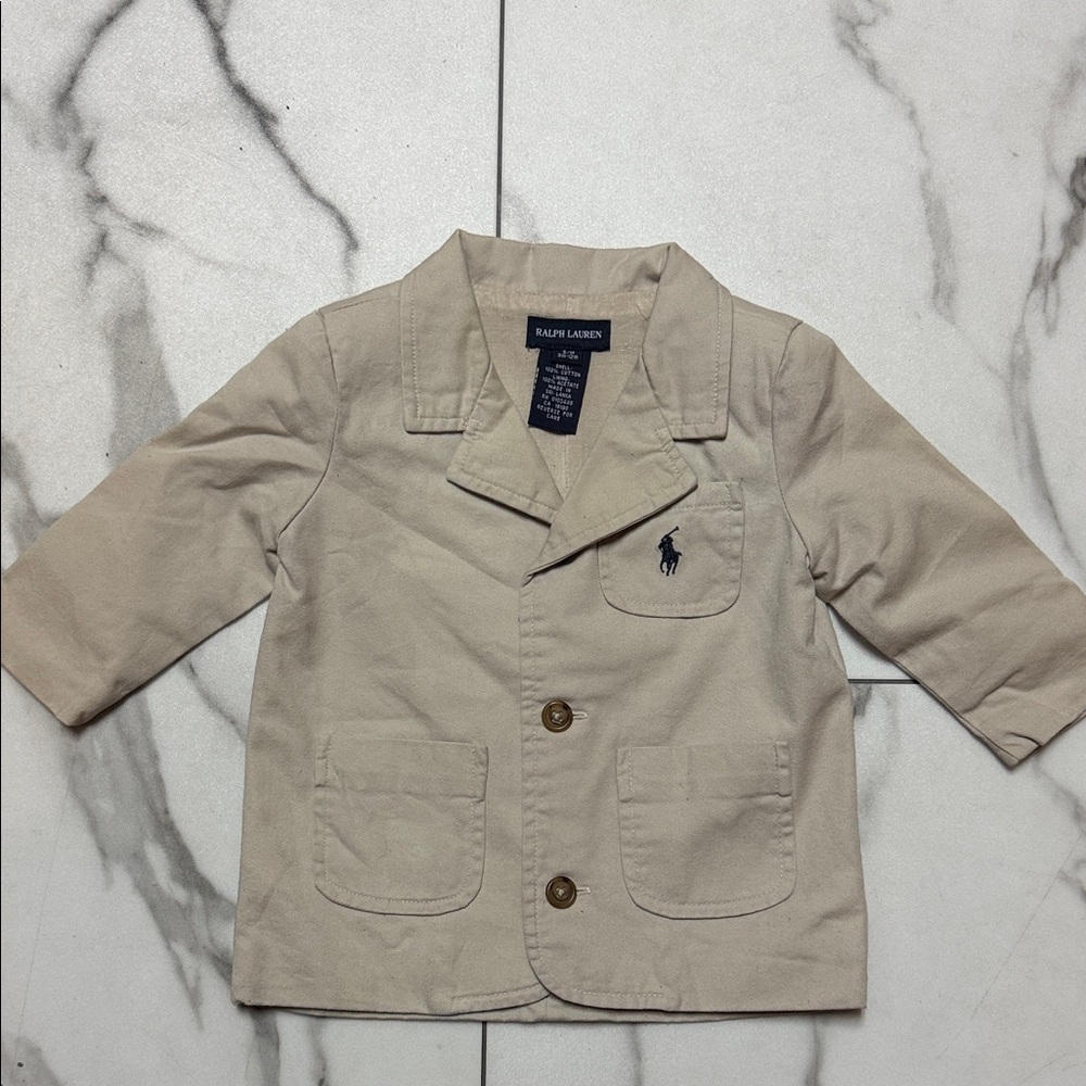 Ralph Lauren Beige Baby Blazer Size 3m-12m Boy